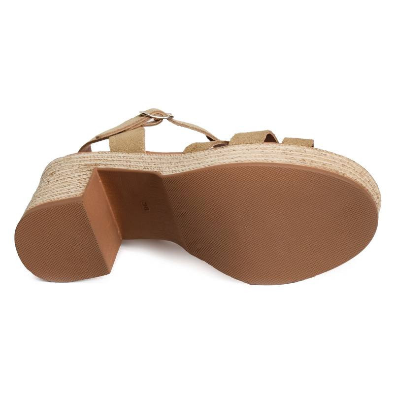 32563 Beige Or, Nu-Pieds à talon Carla Tortosa