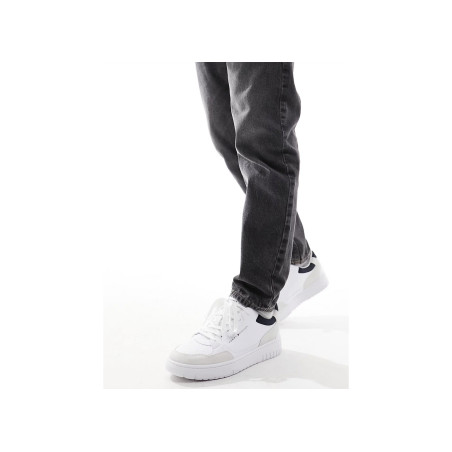 TH BASKET CORE LTH MIX ESS 5058 Blanc, Sneakers basses Tommy Hilfiger