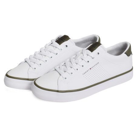 TH HI VULC LOW CORE SEASONAL 5110 Blanc Kaki, Sneakers basses Tommy Hilfiger