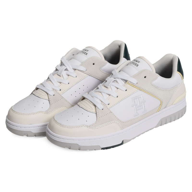 TH BASKET STREET BLOCK 5117 Blanc, Sneakers basses Tommy Hilfiger