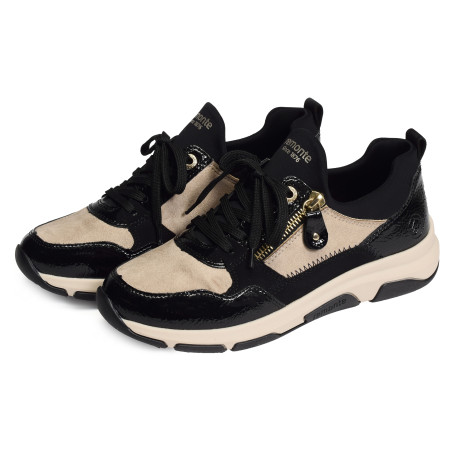 D1S02 Noir Beige, Baskets running Remonte
