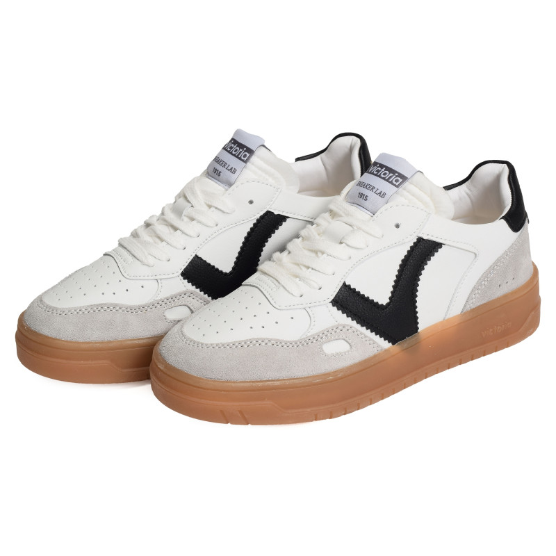 1257126 Blanc Noir, Sneakers basses Victoria