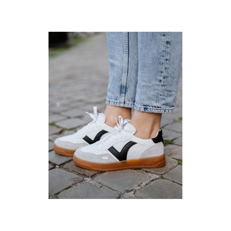 1257126 Blanc Noir, Sneakers basses Victoria