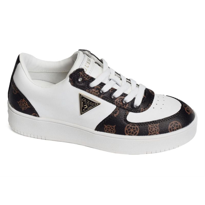 SIDNY Blanc Marron, Sneakers basses Guess