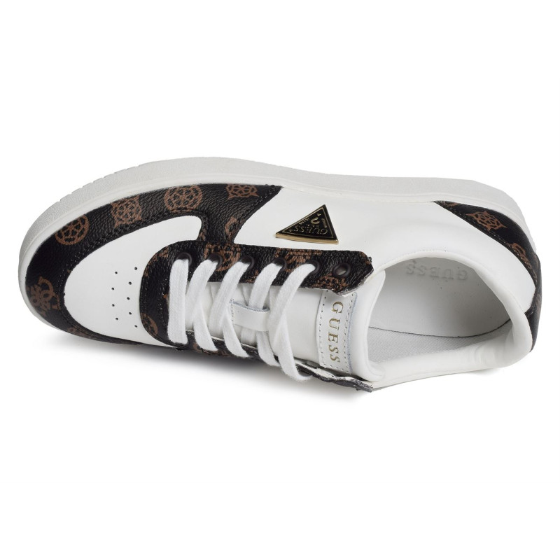 SIDNY Blanc Marron, Sneakers basses Guess