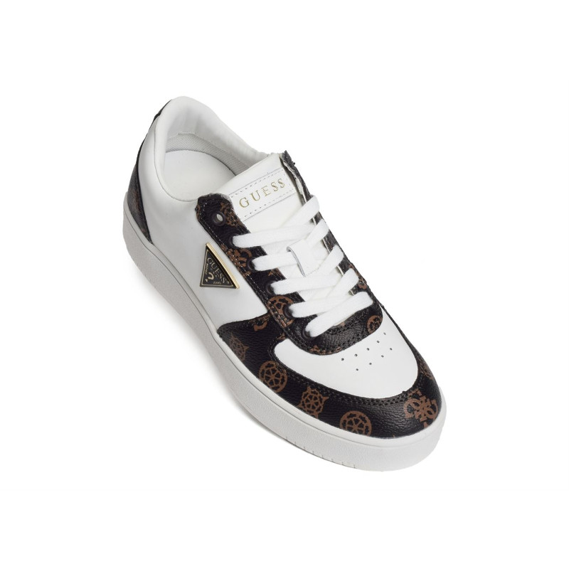SIDNY Blanc Marron, Sneakers basses Guess
