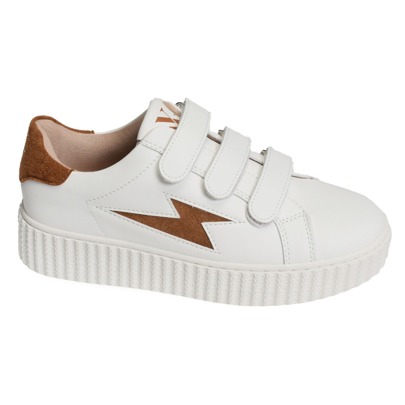 VICKY Blanc Camel, Sneakers basses Vanessa wu