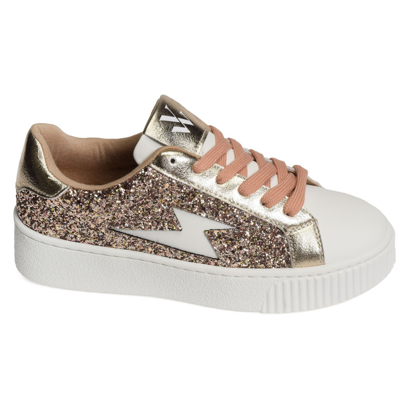 ELISE Blanc Or, Sneakers basses Vanessa Wu