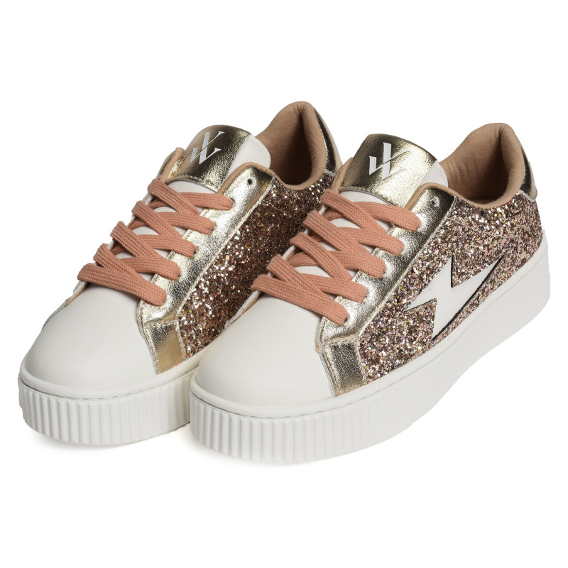 ELISE Blanc Or, Sneakers basses Vanessa Wu