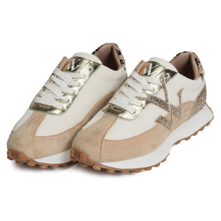 FAUSTINE Blanc Beige, Baskets running Vanessa Wu