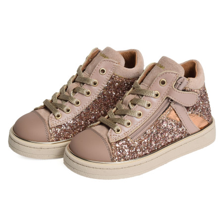 KROISETTE Rose Glitter, Chaussures à Lacets Babybotte