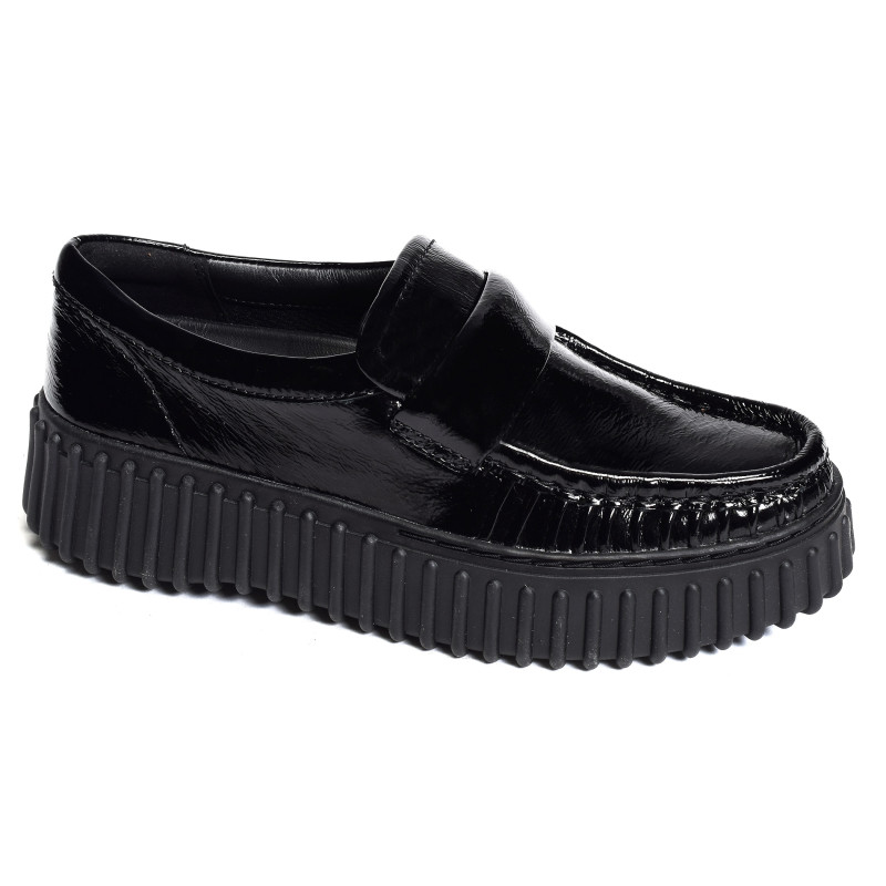 TORHILL MOCC Verni Noir, Mocassins Clarks