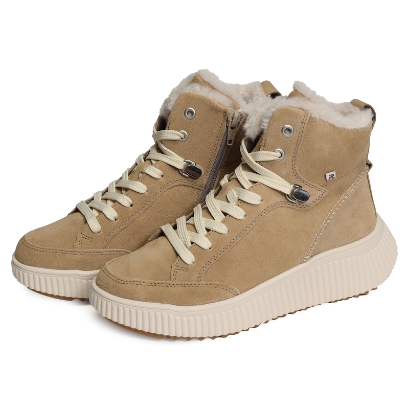 W1771 Beige, Baskets montantes Rieker