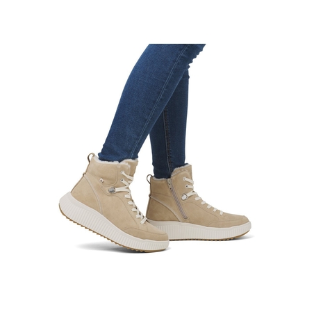 W1771 Beige, Baskets montantes Rieker