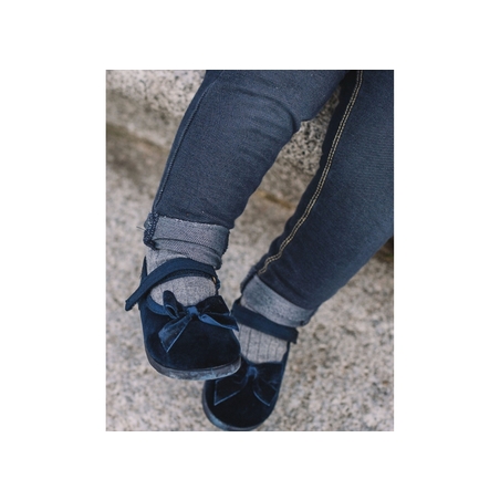 MERCEDES TERCIOPELO LAZO Marine, Ballerines Cienta