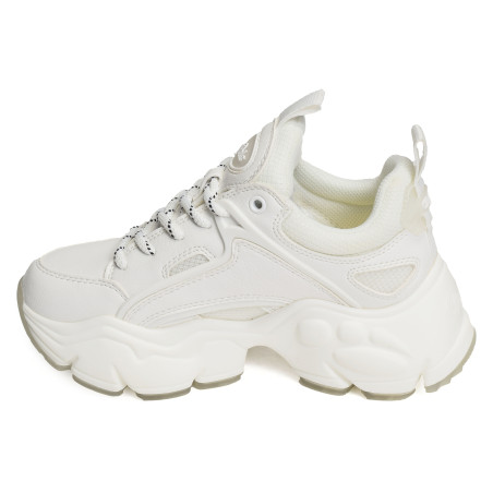 BINARY C Blanc, Sneakers basses Buffalo