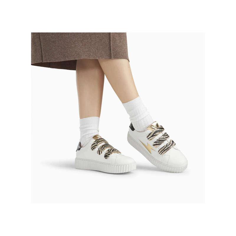 DORIANNE Blanc Or, Sneakers basses Vanessa Wu
