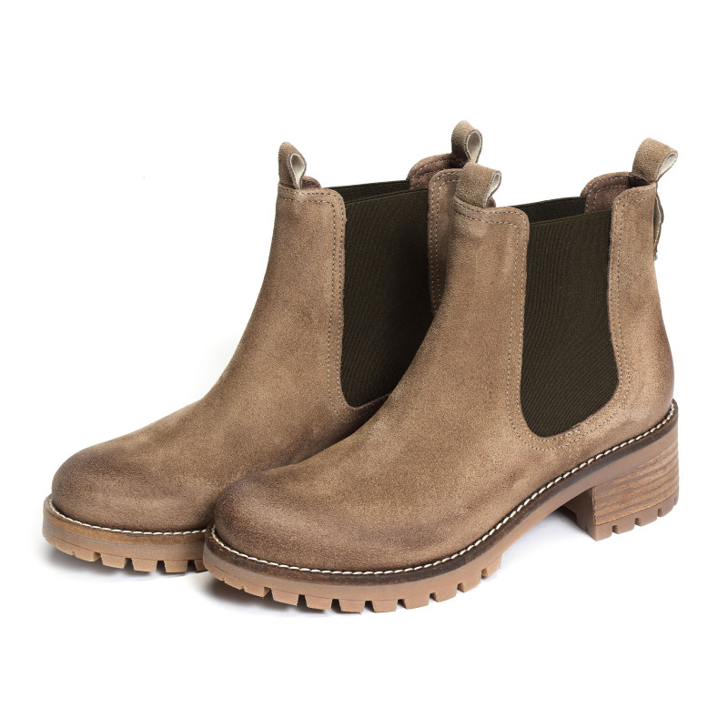 HALIMA Tabac, Chelsea boots Minka