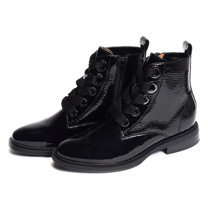 FEUTRE Verni Noir, Boots Fugitive