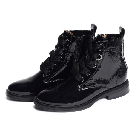 FEUTRE Verni Noir, Boots Fugitive