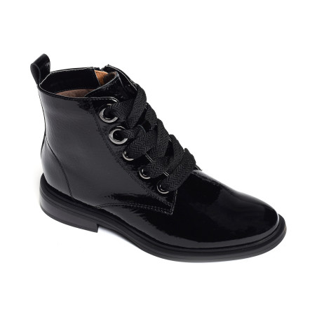 FEUTRE Verni Noir, Boots Fugitive