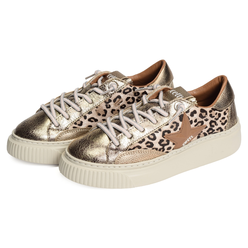 C1342 XL W Platine Léopard, Sneakers basses Cetti