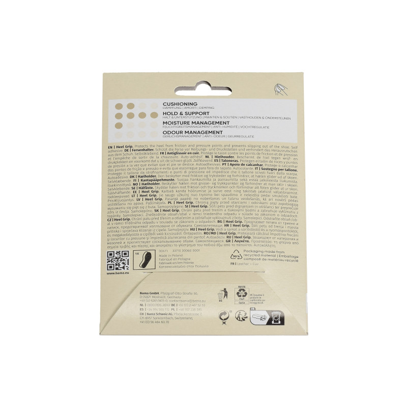 ANTIGLISSOIR CUIR Blanc, Semelles Bama