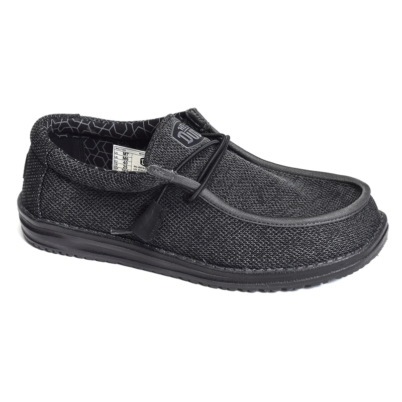 WALLY SOX Noir Noir, Slip-On HeyDude
