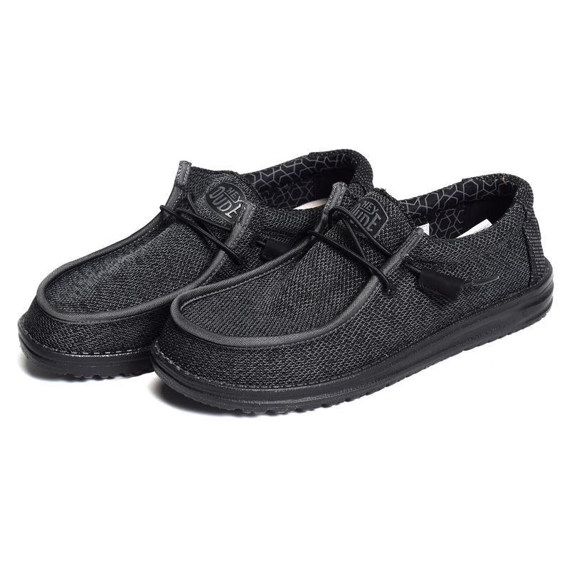 WALLY SOX Noir Noir, Slip-On HeyDude