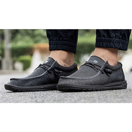 WALLY SOX Noir Noir, Slip-On HeyDude