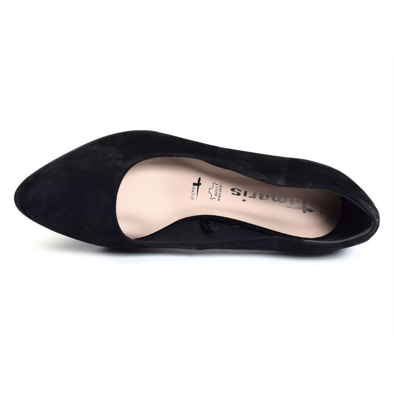 22411 Noir Noir, Escarpins à bout arrondi Tamaris