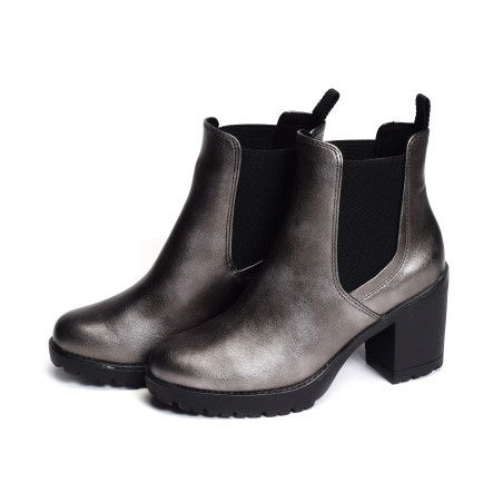 25414 Gris Métallisé, Chelsea boots Marco Tozzi