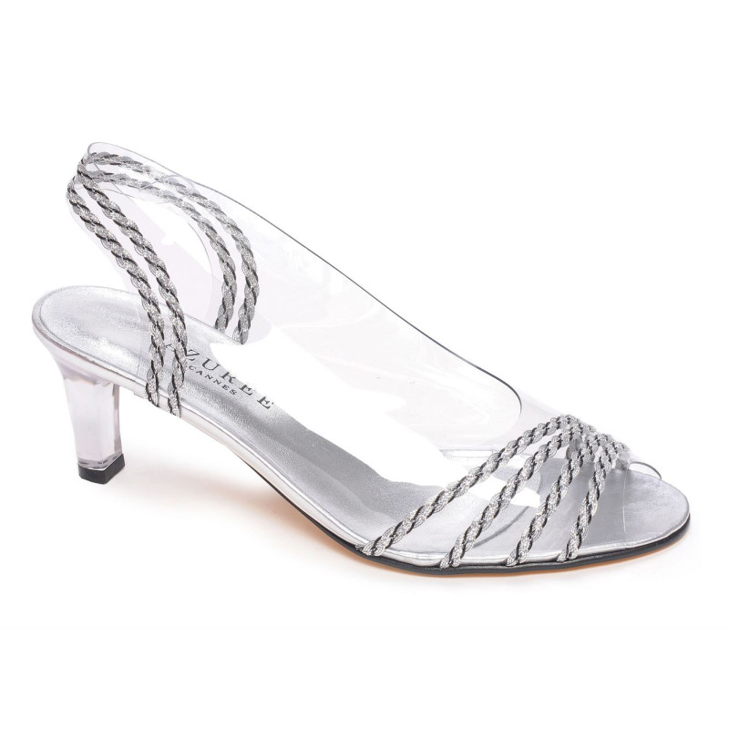 NICE Argent, Nu-Pieds à talon Azuree