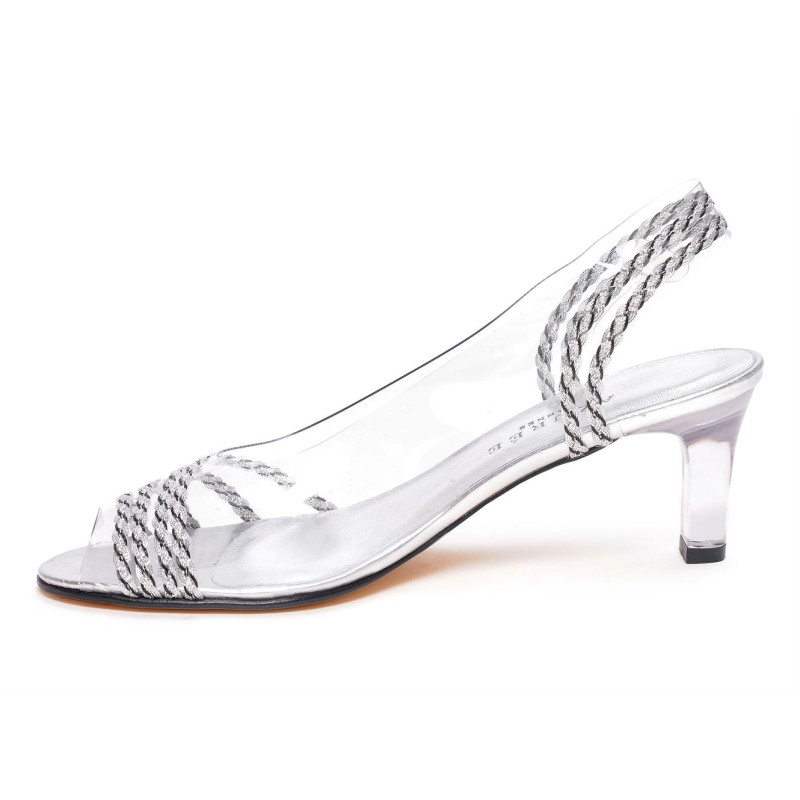 NICE Argent, Nu-Pieds à talon Azuree