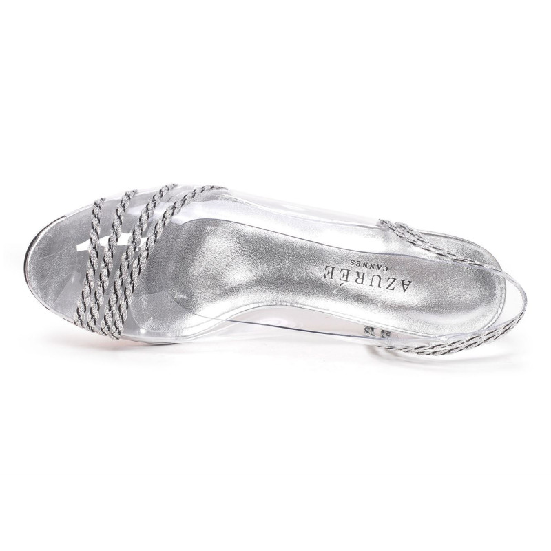 NICE Argent, Nu-Pieds à talon Azuree