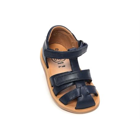 POPPY BOY STRAP Marine, Sandales plates & Nu-Pieds Pom d'Api