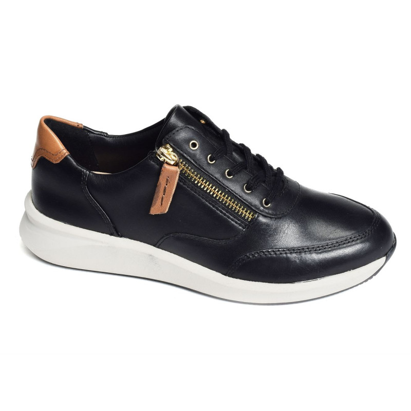 UN RIO ZIP Noir, Sneakers basses Clarks