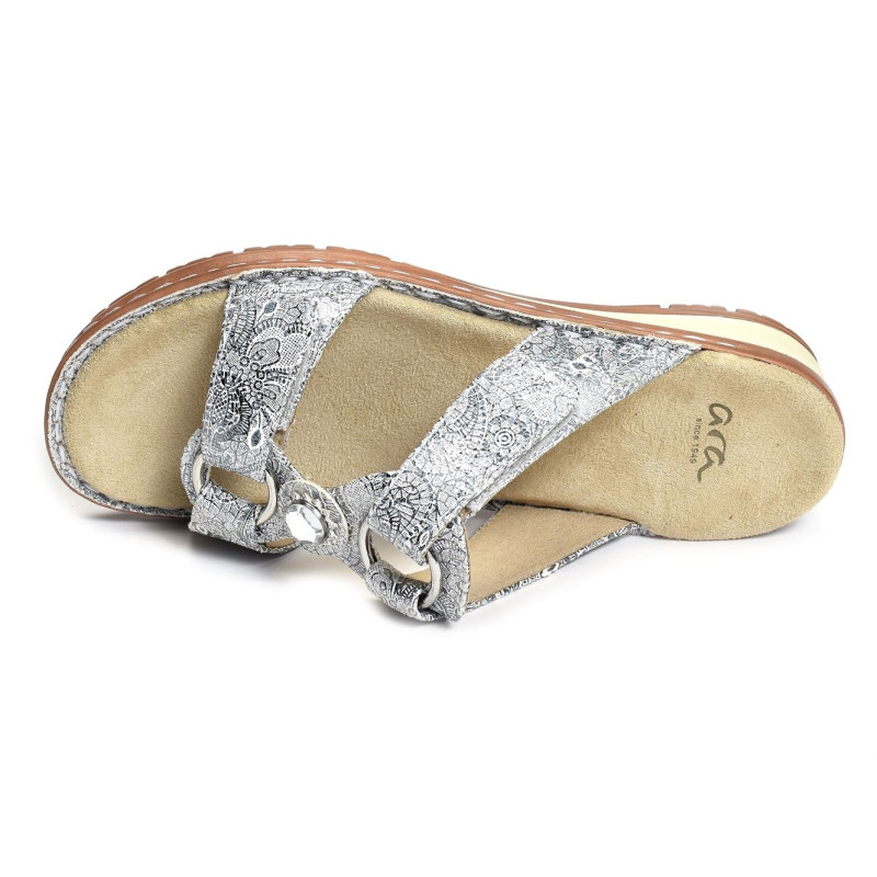 HAWAII BIS Argent Mules Ara