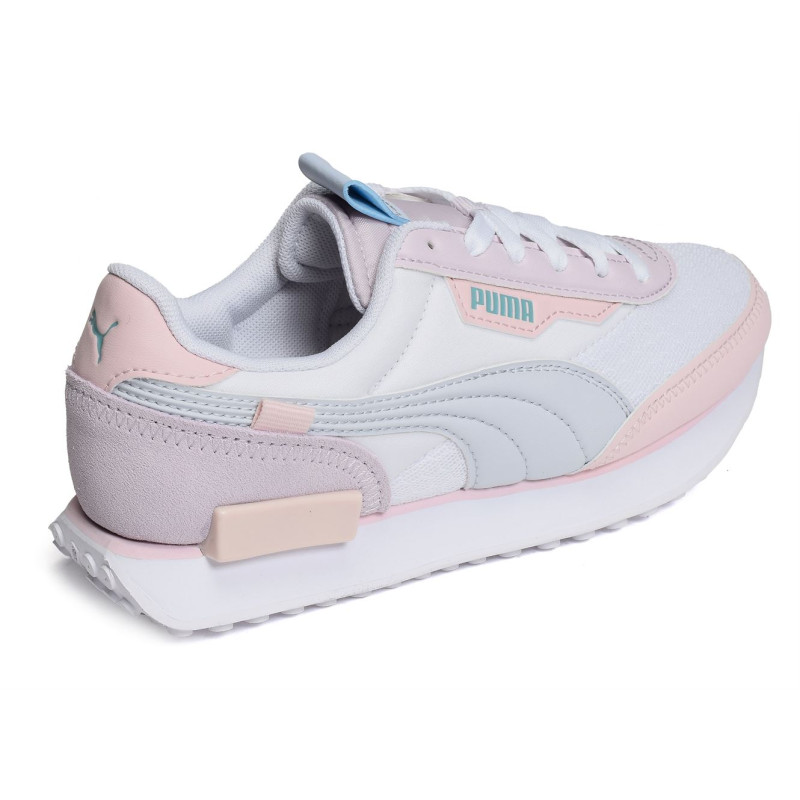 FUTURE RIDER Blanc Rose, Baskets running Puma