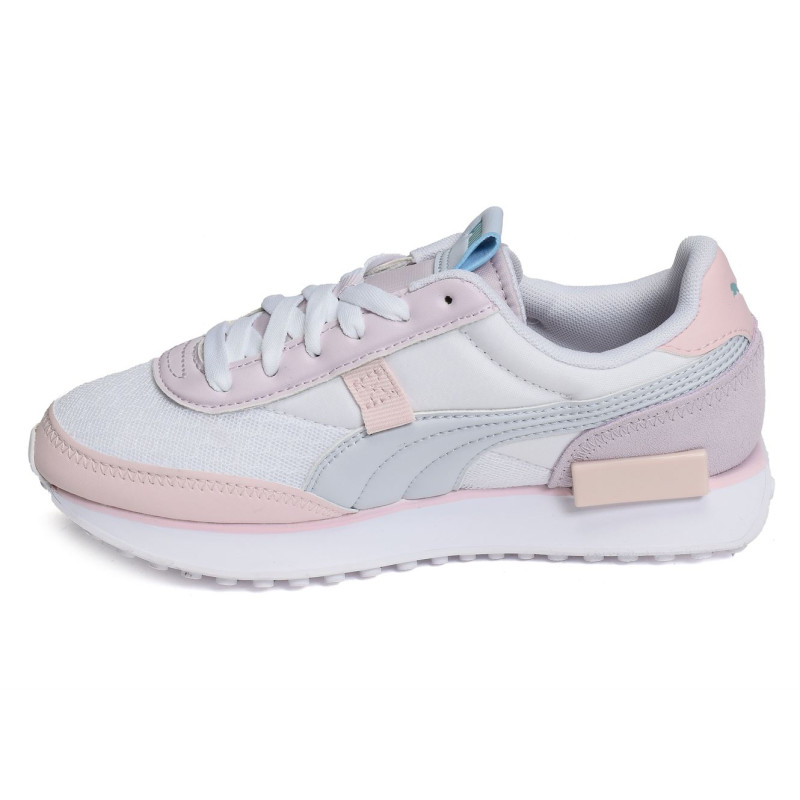 FUTURE RIDER Blanc Rose, Baskets running Puma