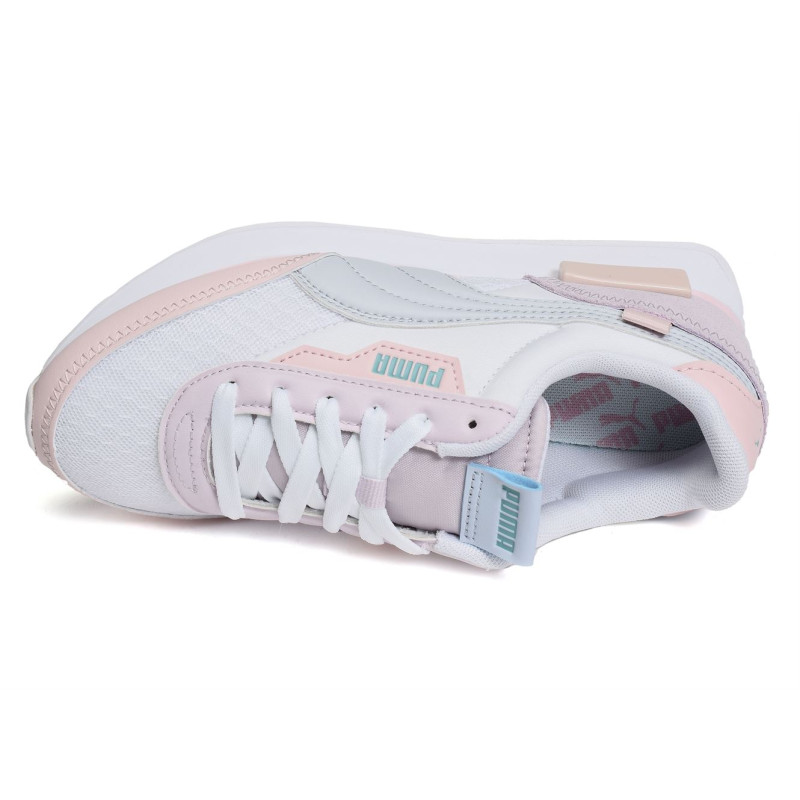 FUTURE RIDER Blanc Rose, Baskets running Puma