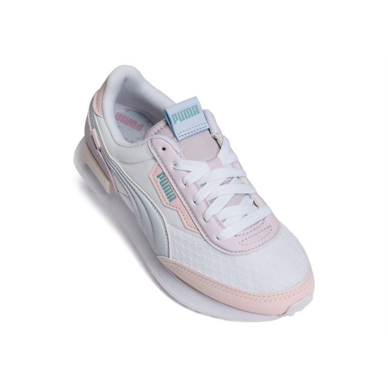FUTURE RIDER Blanc Rose, Baskets running Puma