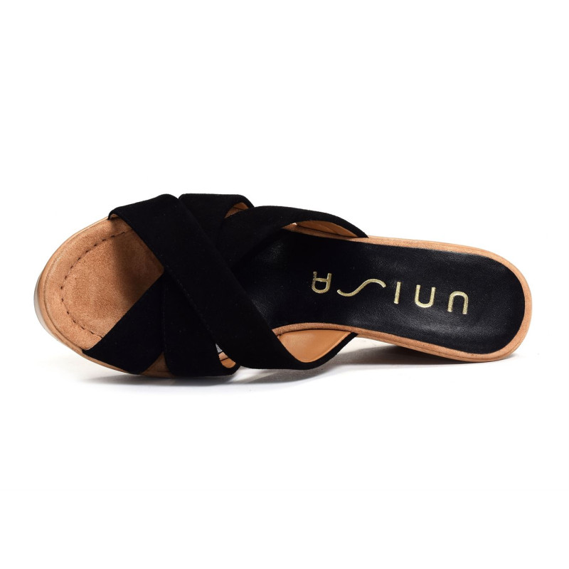 RESINES Noir, Mules Unisa