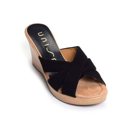 RESINES Noir, Mules Unisa