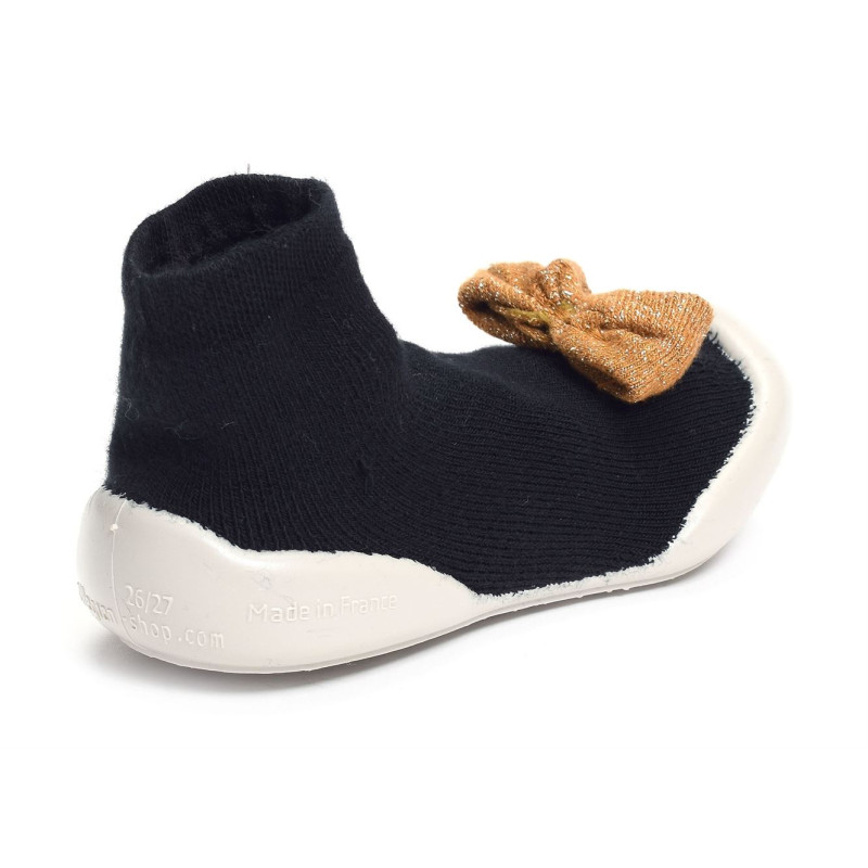 GOLDEN BOW Noir, Chaussons Chaussettes Collegien