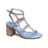 944 Bleu, Nu-Pieds à talon Semerdjian
