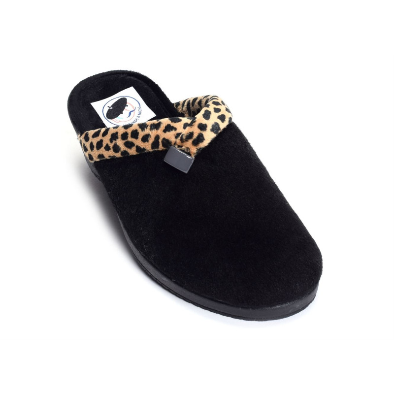 BARLO Noir Léopard, Mules La Bande à Mich