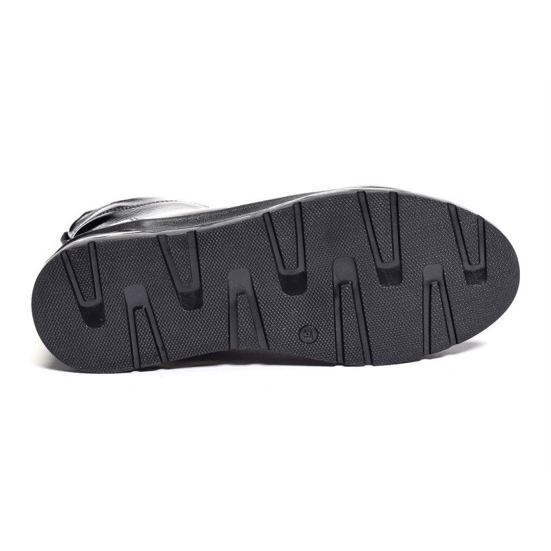 SABAILLAN Verni Noir, Baskets montantes Coco & Abricot
