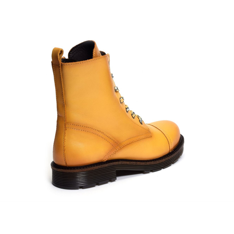 PELLEVOISIN Jaune, Boots Coco & Abricot