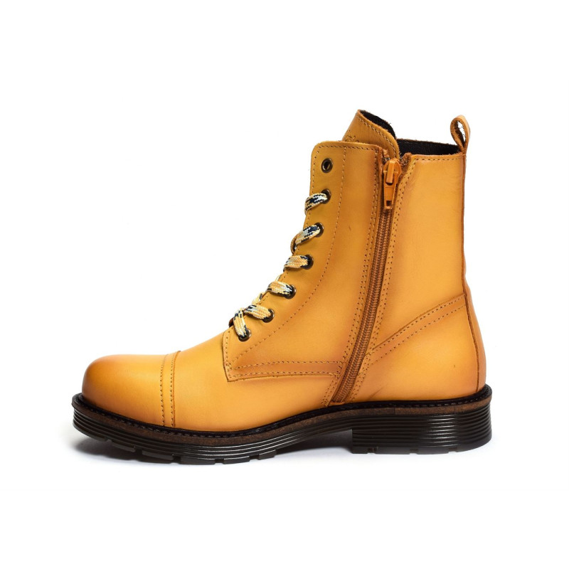 PELLEVOISIN Jaune, Boots Coco & Abricot